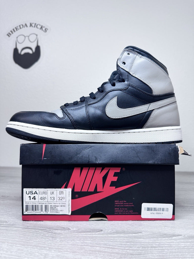 Size 14 - Air Jordan 1 Retro OG 2013 High Shadow 555088-014 Preowned Authentic