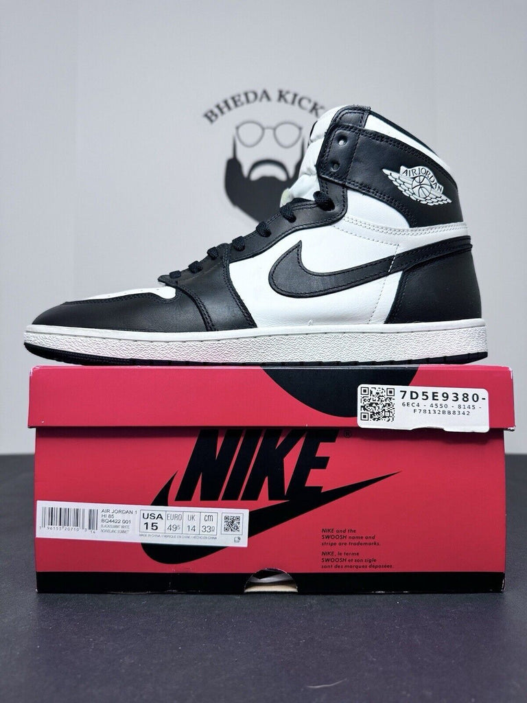 Jordan 1 Retro High 85 OG 'Black White' BQ4422-001 Preowned Rare Men’s Size 15