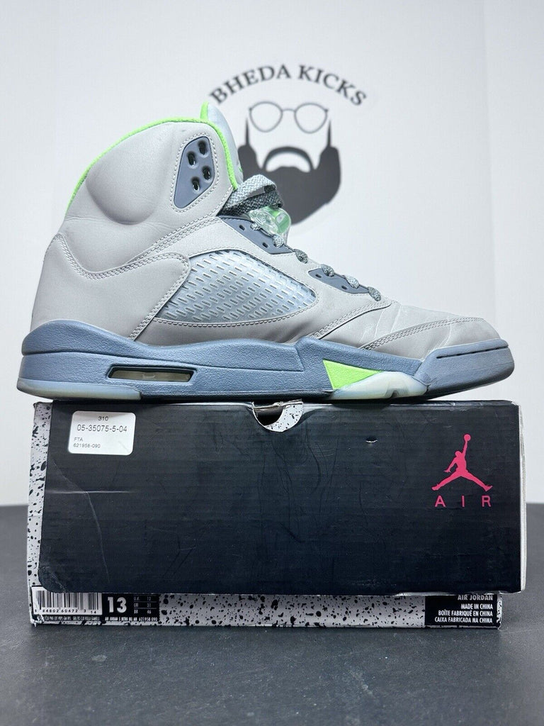 Nike Air Jordan 5 Retro Green Bean DM9014-003 Silver Metallic Green 2022 Size 13