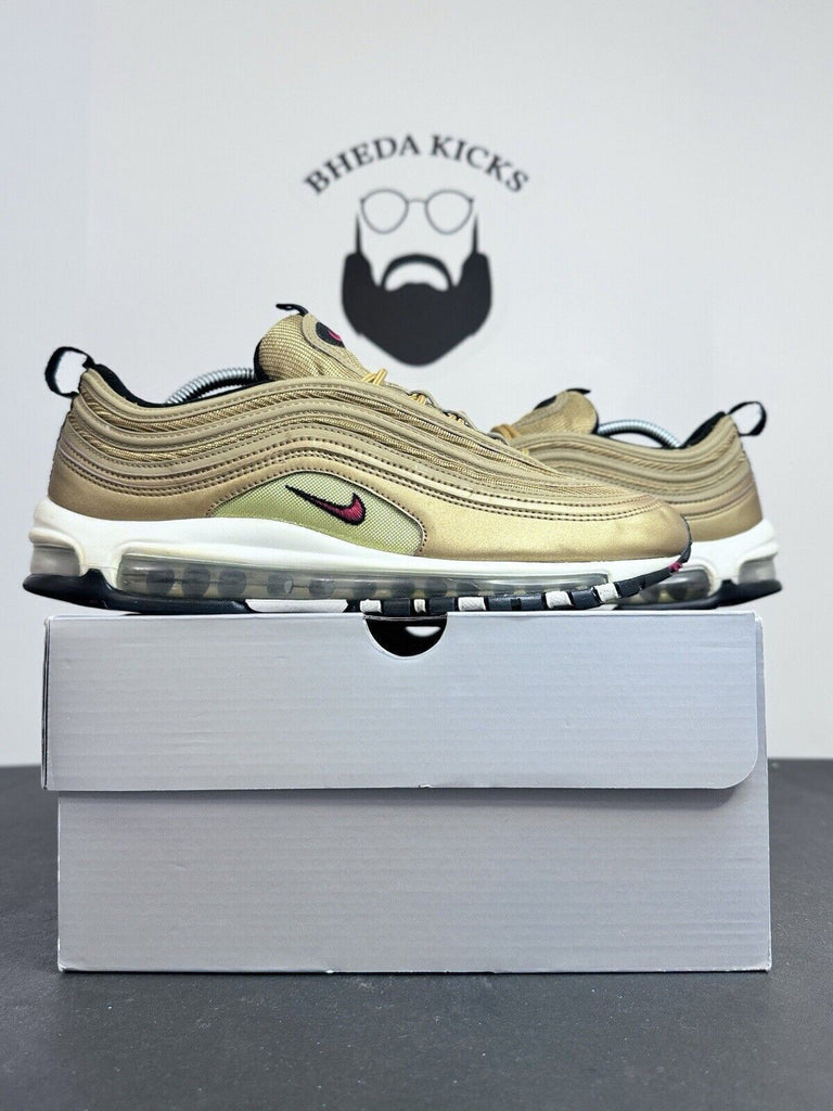 Nike Air Max 97 OG QS Metallic Gold 884421-700 OG Preowned Men’s Size 10.5