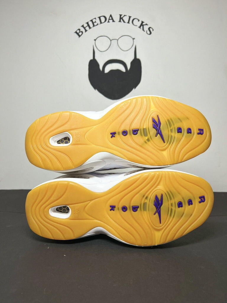 Reebok Question Mid Iverson Yellow Toe PE Kobe New FX4278 SB Size 11.5