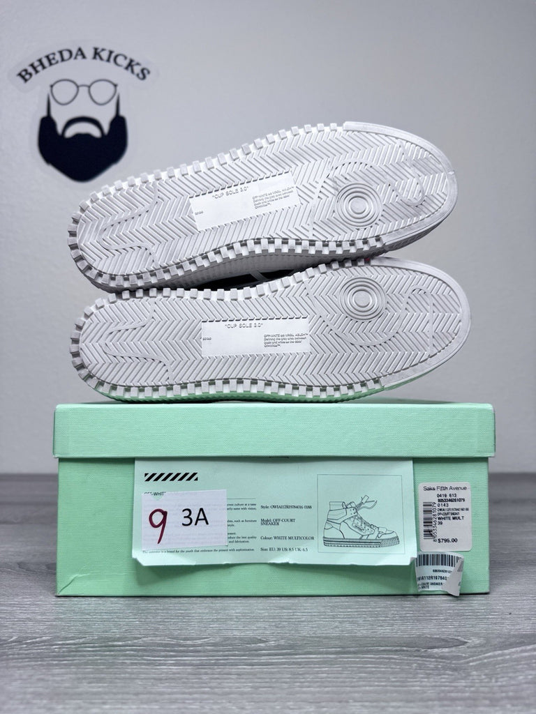 Size 39 EU (7 Men’s) - OFF-WHITE "3.0 Off Court Off-White (8.5W) Black White