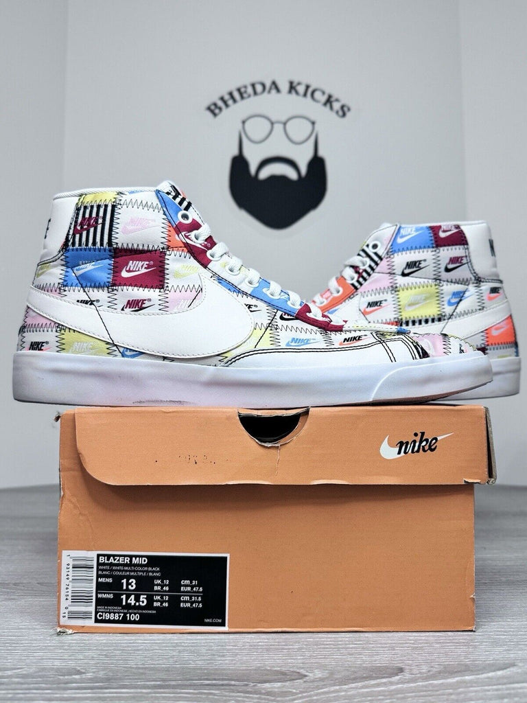 Size 13 - Nike Blazer Mid Patchwork CI9887-100 Preowned Authentic Men’s Shoe