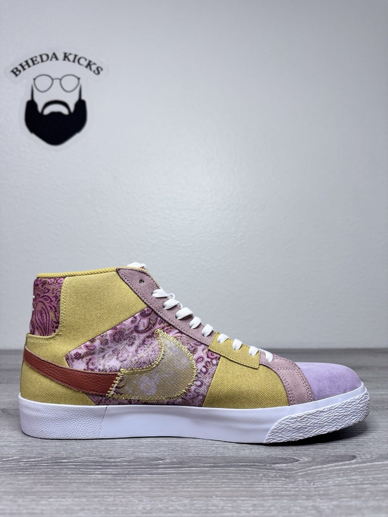 Size 15 - Nike SB Zoom Blazer Mid Premium Paisley Sanded Gold 2022 DM0859-700