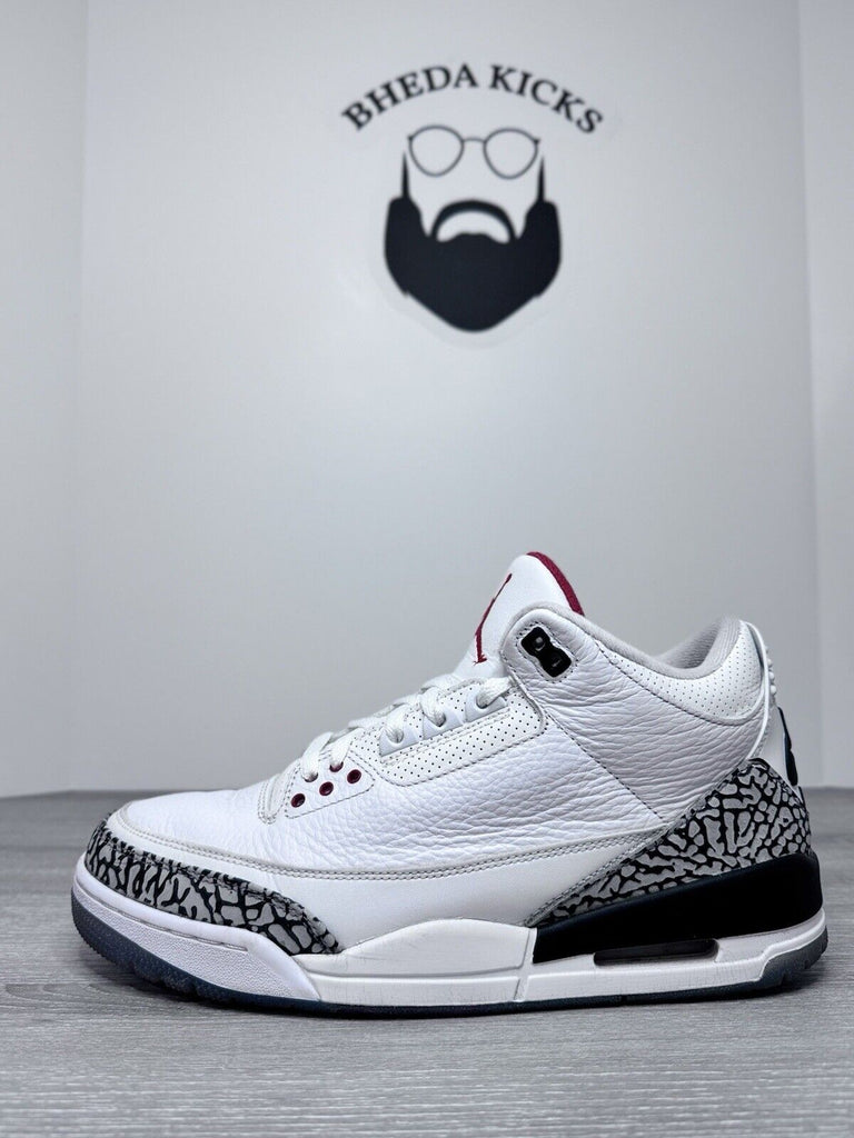 Size 10 - Air Jordan 3 Retro NRG Free Throw Line 2018 White Cement 923096-101