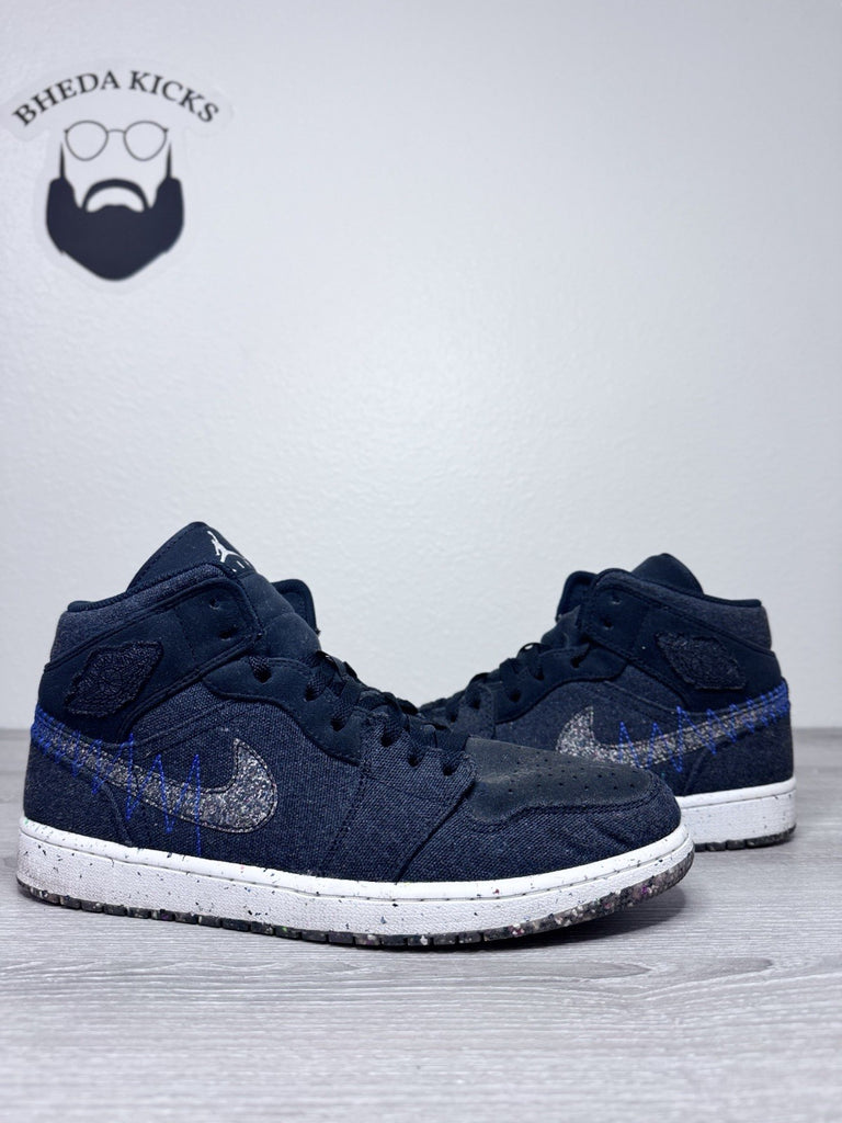 Size 12 - Air Jordan 1 Mid Crater DM3529-001 Preowned Authentic Og Rare