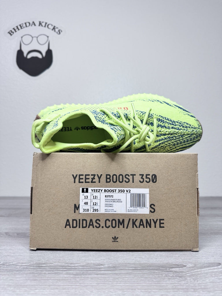 Size 13 - adidas Yeezy Boost 350 V2 Low Semi Frozen Yellow Brand NEW DS