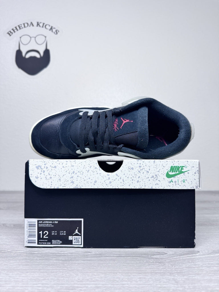 Size 12 - Nike Air Jordan 4 RM Black Sail FQ7939-006 Preowned Authentic Og