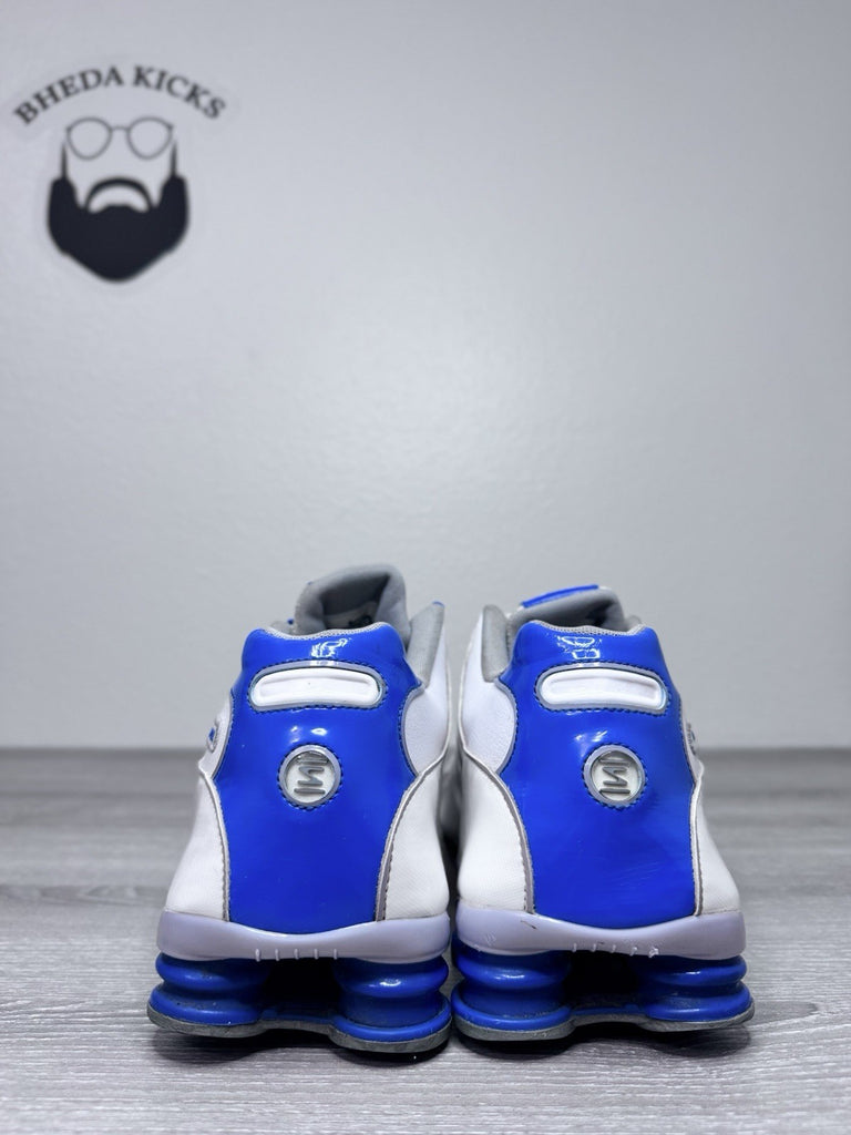 Size 15 - Nike Shox NZ SL Shoes Sneakers 2012 378341-140 Blue White Leather