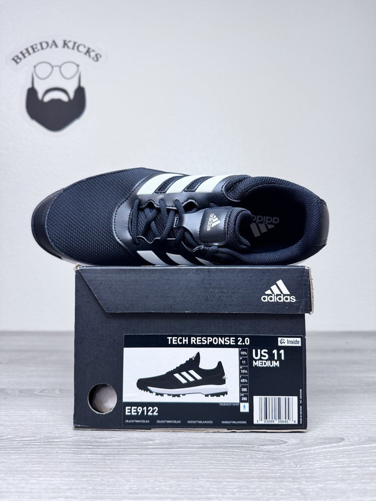 Size 11 - Men’s Adidas Tech Response 2.0 Black Soft Spike Golf Shoes EE9122 NEW