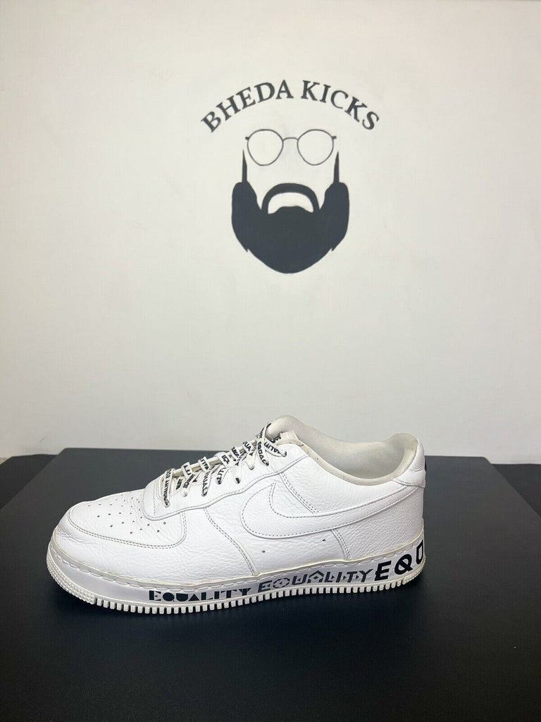 Nike Air Force 1 Low CMFT "Equality" White Black AQ2118-100 Rare Men's Size 15