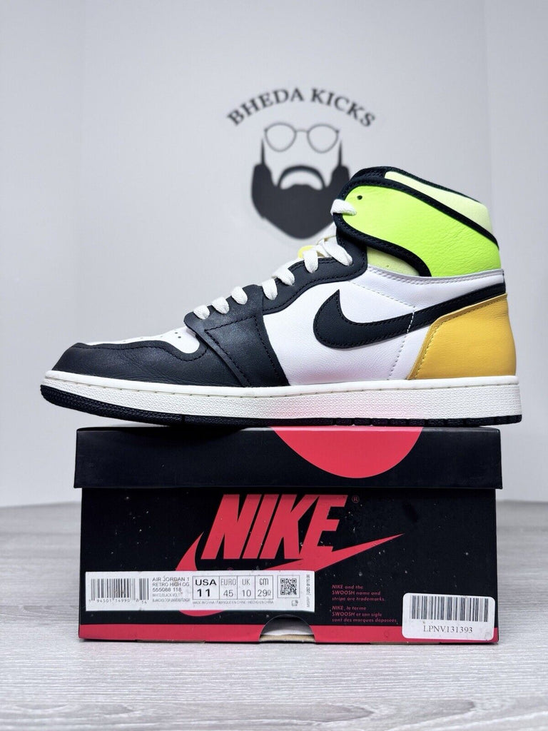 Size 11 - Nike Air Jordan Retro 1 High OG Volt Gold 2021  Authentic Basketball