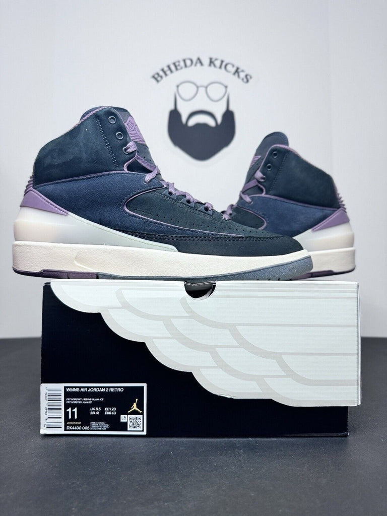 Nike Women Air Jordan 2 Retro Off Noir Sky K Mauve DX4400-005 Size 11W/9.5M