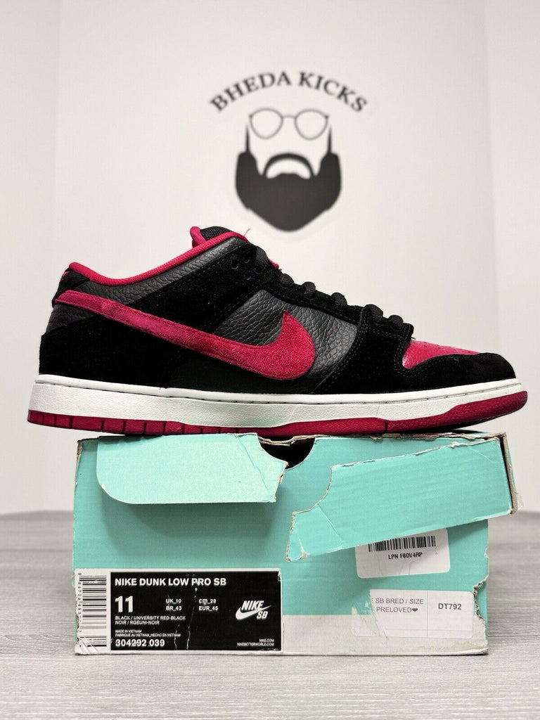 Size 10.5 - 2013 Men’s Nike Dunk Pro SB Low J-Pack Bred 304292-039 Og Rare