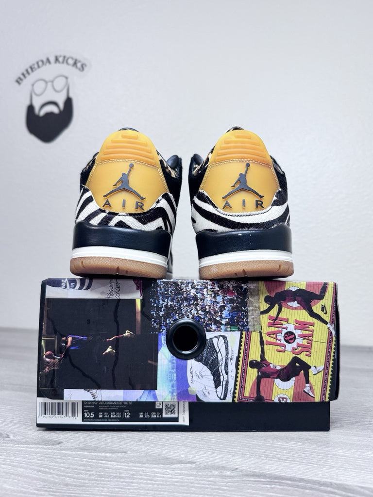 Size 10.5 - Air Jordan 3 Retro SE Animal Instinct White Black (CK4344-002)