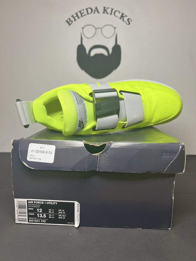 Nike Air Force 1 Low Utility Volt Men's Size 12 2018 AO1531-700 Preowned Og Rare