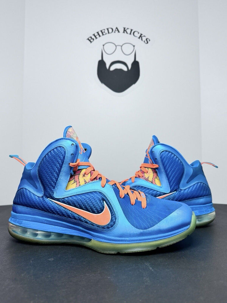 Nike Lebron 9 IX China Year Of The Dragon Blue Orange 469764-800 Men’s Size 14