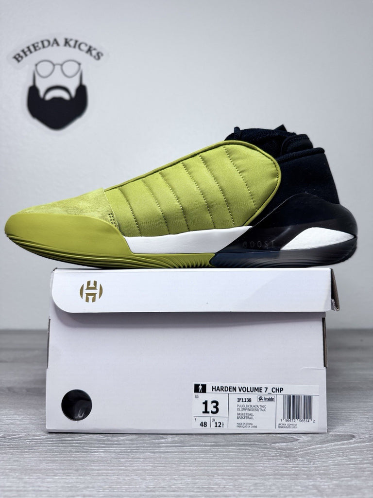 Size 13 -Adidas Harden Vol. 7 Mid Pulse Olive IF1138 Men’s Preowned Authentic