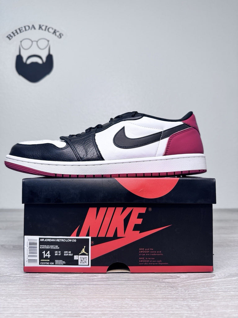Size 14 - Nike Air Jordan 1 Low 2023 Retro Black Toe CZ0790-106 Preowned Og