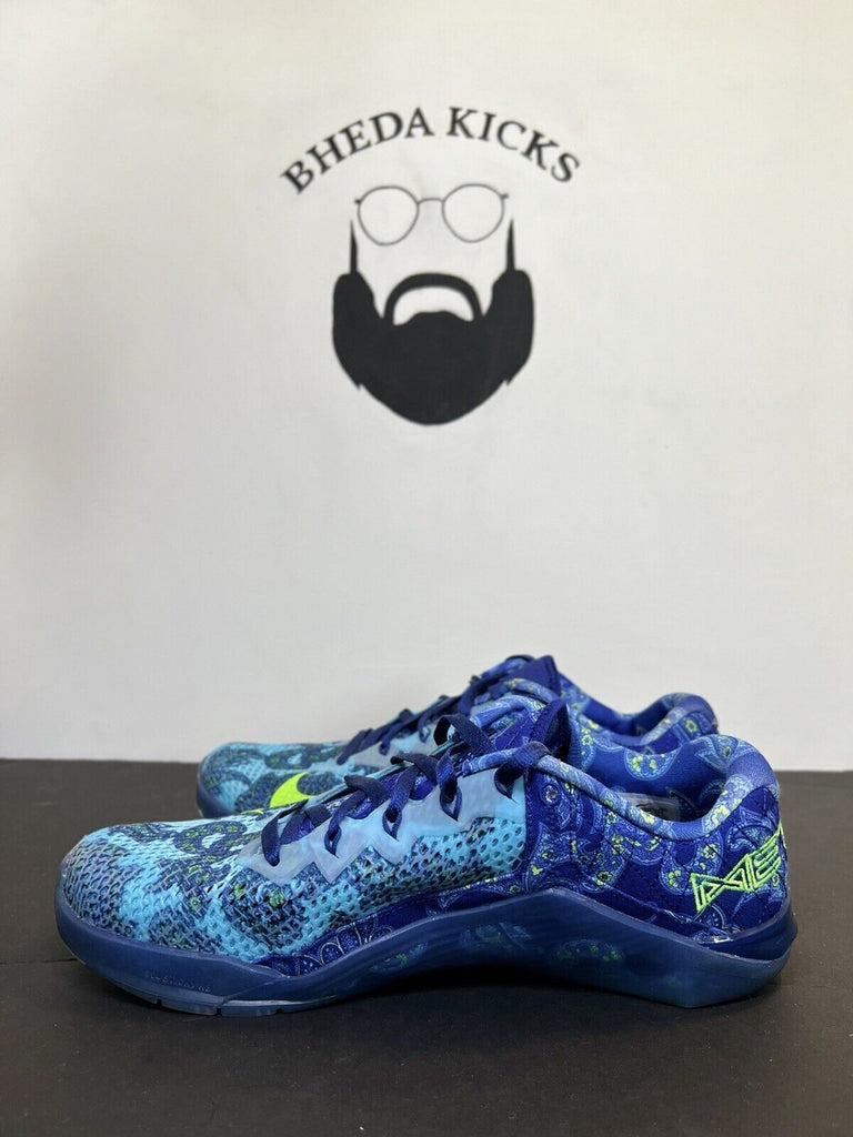 Nike Metcon 6 Amp Paisley Deep Royal Blue Electric Green CZ0602 434 Size 11 Rare