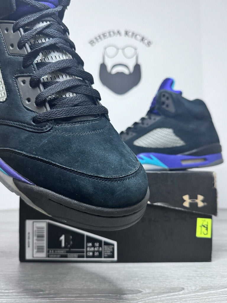 Size 14 -  Jordan 5 Retro Black Grape 136027-007 OG  Preowned Authentic Rare