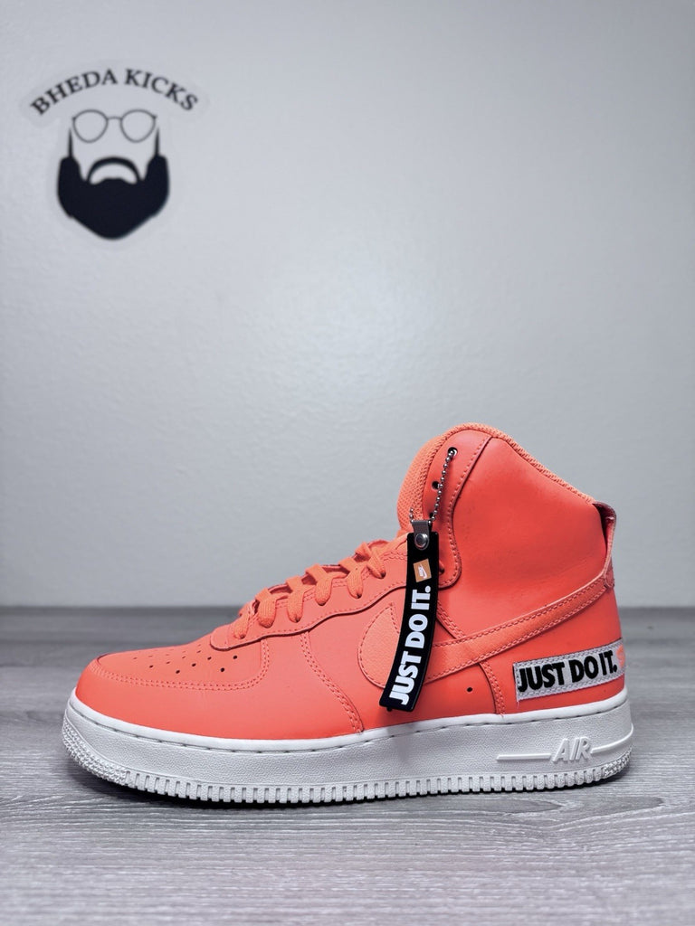 Size 8.5 - Nike Air Force 1 HI '07 LV8 JDI LTR Total Orange Shoes BQ6474-800