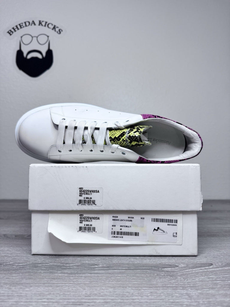Size 46 EU (13 US) - Alexander McQueen Oversized Multicolour Snakeskin Sneakers