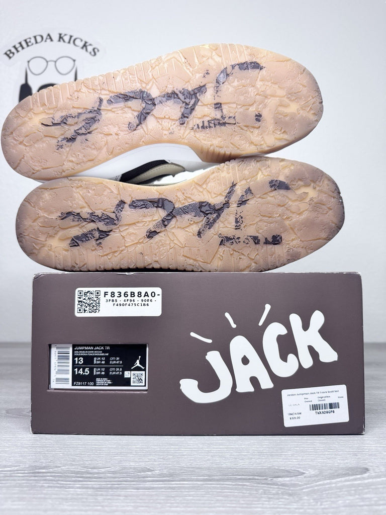 Size 13 - Travis Scott x Jordan Jumpman Jack TR Sail Preowned FZ8117-100 Og