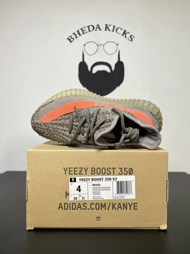 Adidas Yeezy Boost 350 V2 Beluga Size 4 BB1826 Preowned Men’s Sneaker Authentic