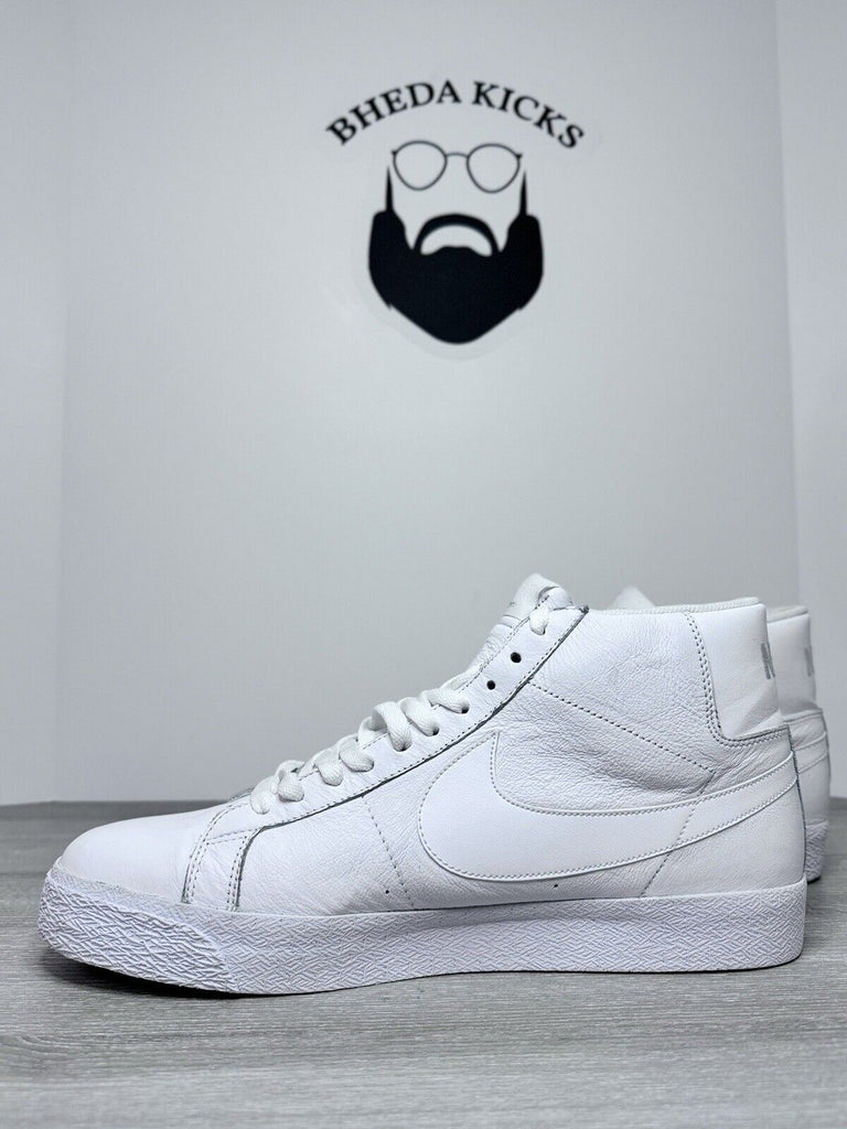 Size 13 - Nike Zoom Blazer SB Mid Triple White Men Shoes 864349-105 Og