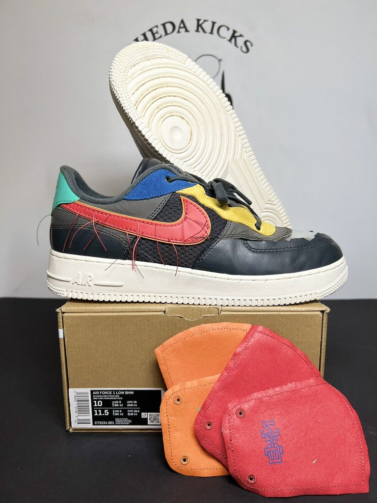 NIKE AIR FORCE 1 LOW BHM BLACK-GREY-RED "BLACK HISTORY" SZ 10 [CT5534-001] Og