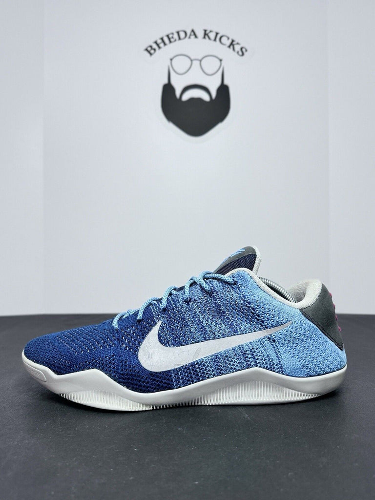 Nike Kobe 11 XI Elite Low Flyknit Brave Blue Sneaker 822675-404 Men’s Size 11.5