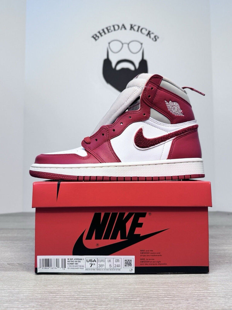 Size 7.5W- Air Jordan 1 OG High Newstalgia Chenille DJ4891-061 NEW DS