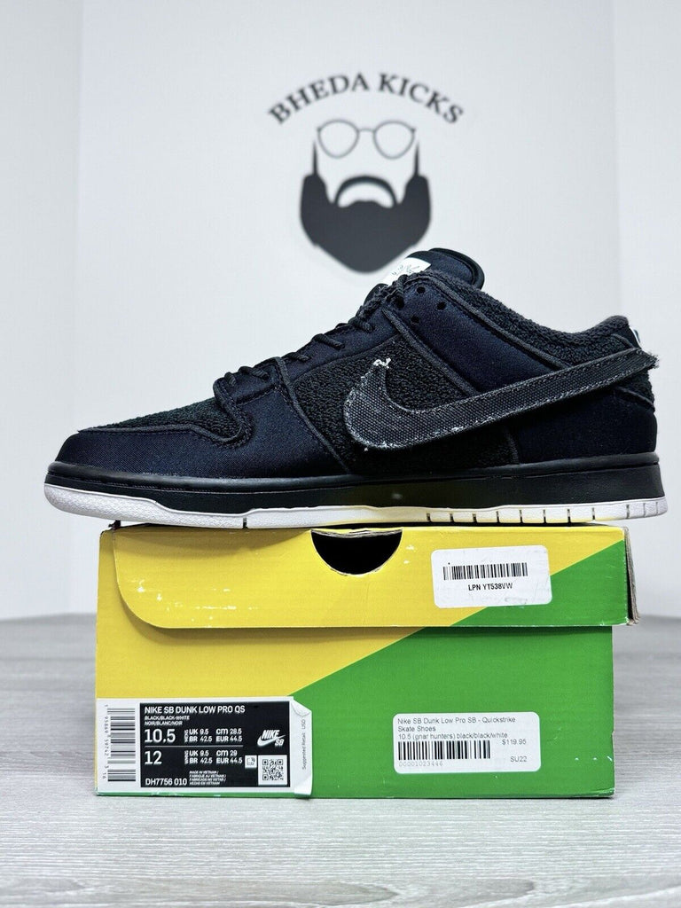 Size 10.5 - Nike Gnarhunters x Dunk SB Low Black DH7756-010 Black OG Rare Men’s