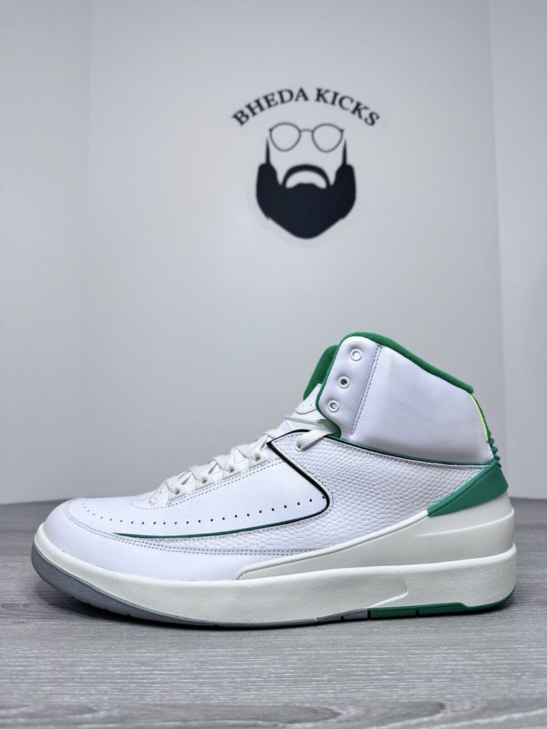 Size 15 - Nike Air Jordan 2 Retro Lucky Green Sail Steel Grey DR8884-103 NEW DS