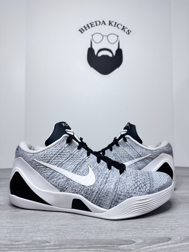 Size 12.5 - Nike Kobe 9 Elite Premium Low Gray NikeID Customized 677992-996