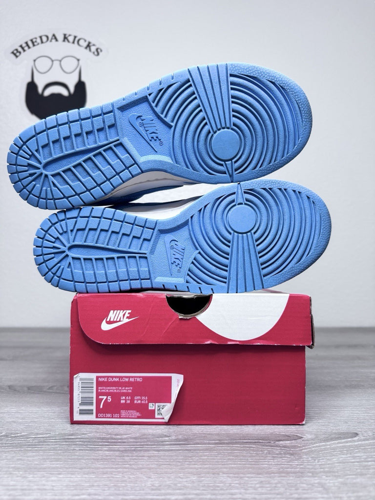 Size 7.5 - Nike Dunk Low Retro "UNC" 2021 DD1391-102 Preowned Authentic