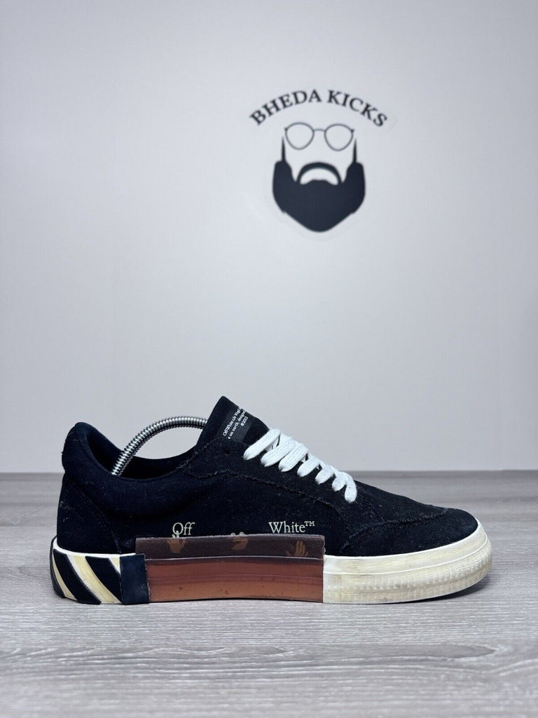 Size 44 EU (11 Men) - Off-White Vulcanized Low Canvas Black Blue White