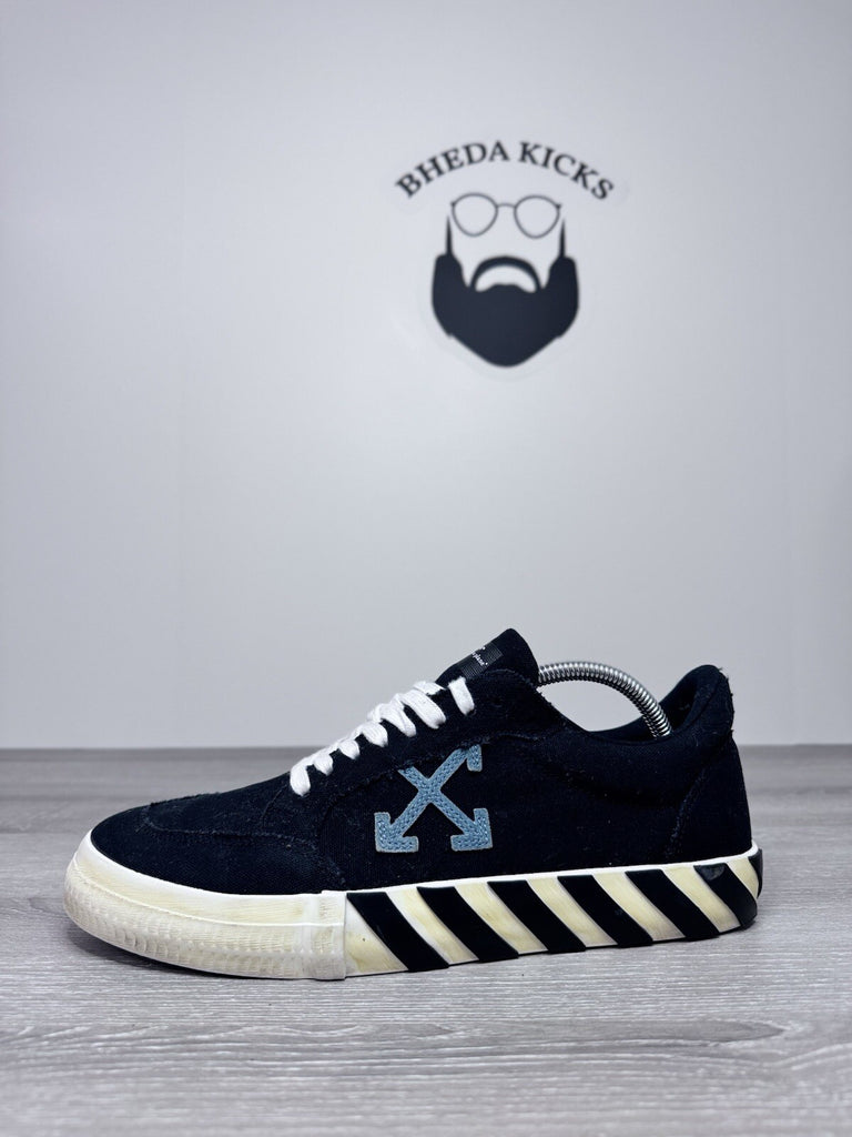 Size 44 EU (11 Men) - Off-White Vulcanized Low Canvas Black Blue White