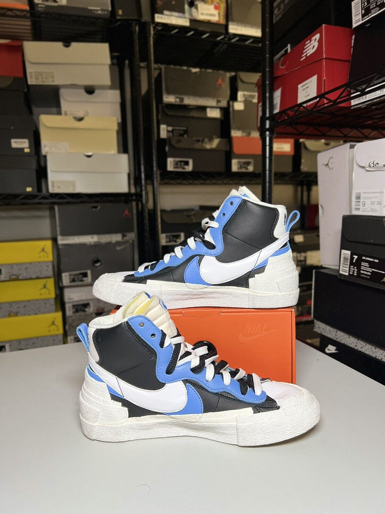 Size 7 Mens (8.5 Womens) - Nike Blazer Mid x Sacai Black Blue 2019 BV0072-001