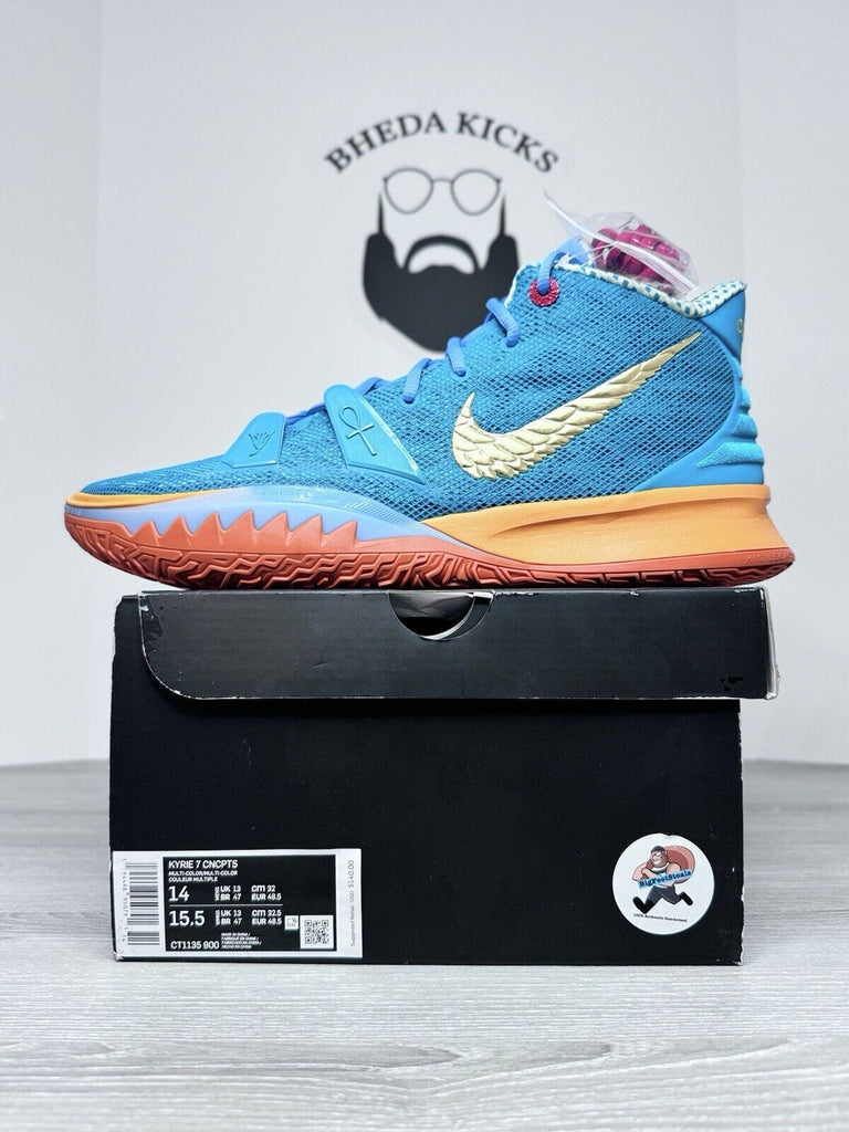 Size 14 - Nike Kyrie 7 VII Concepts Horus Sneaker Blue CT1135-900 NEW DS