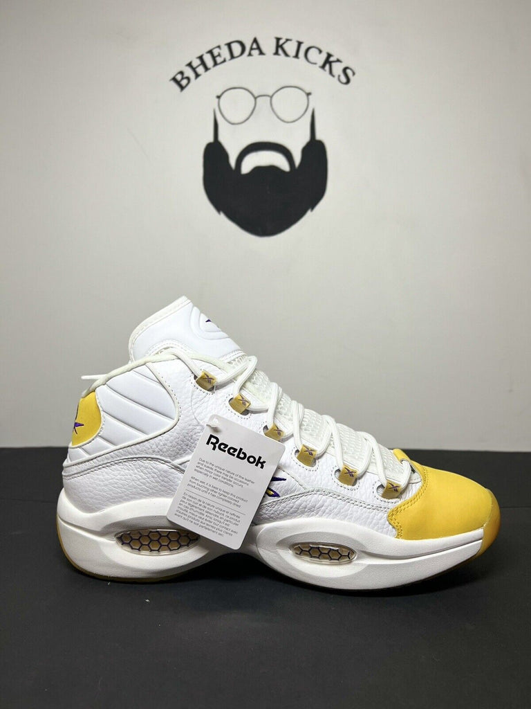 Reebok Question Mid Iverson Yellow Toe PE Kobe New FX4278 SB Size 11.5