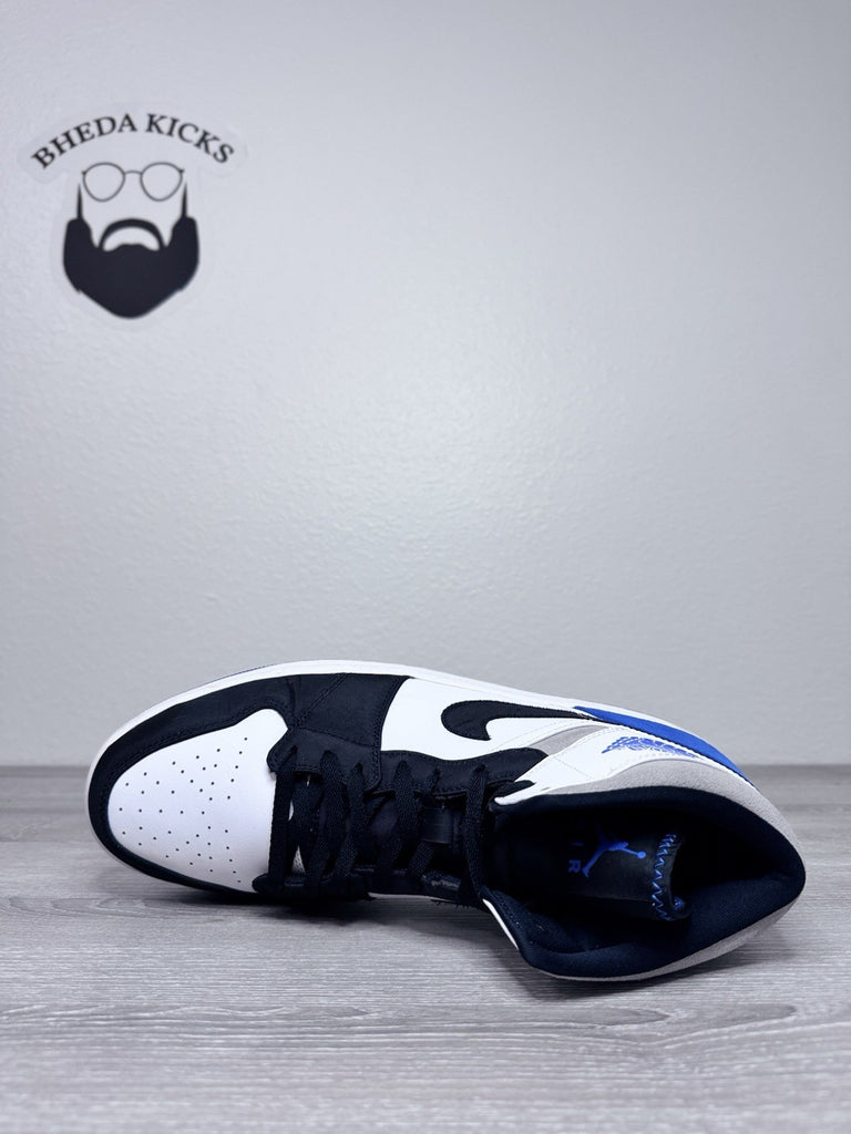 Size 15 - Nike Air Jordan 1 Mid SE Royal Black Toe 852542-102 Preowned