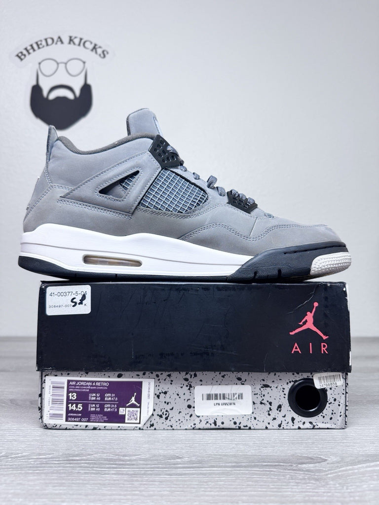 Size 13 - Nike Air Jordan 4 Retro “Cool Grey” 2019 308497-007 Men’s Preowned