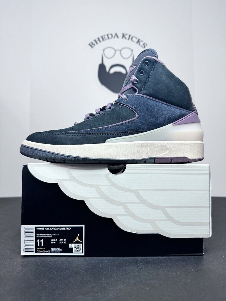 Nike Women Air Jordan 2 Retro Off Noir Sky K Mauve DX4400-005 Size 11W/9.5M