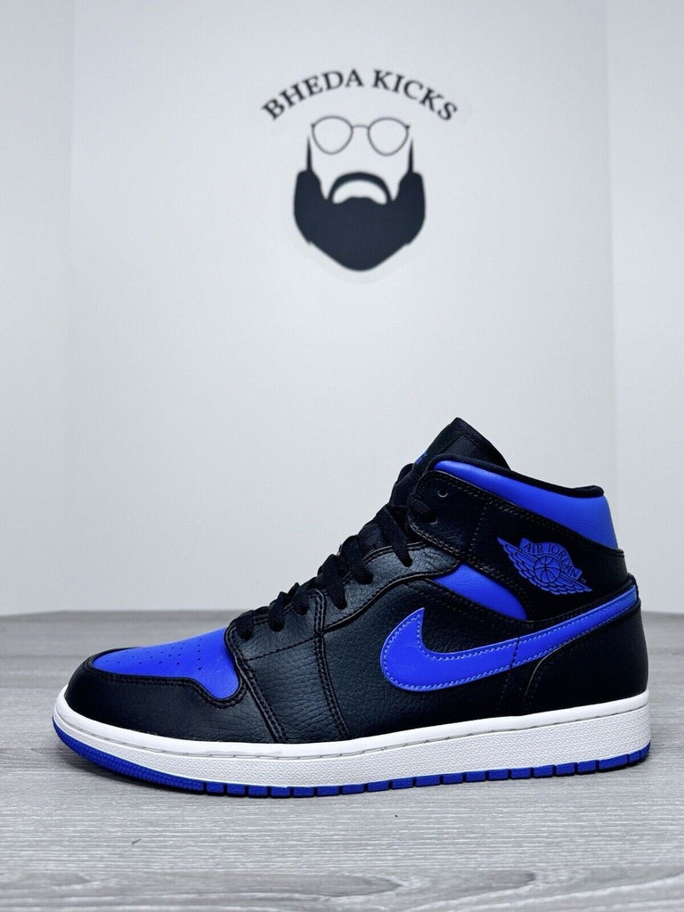 Size 11 - Nike Mens Air Jordan 1 Mid 554724-068 Blue Sneakers (Tried On)