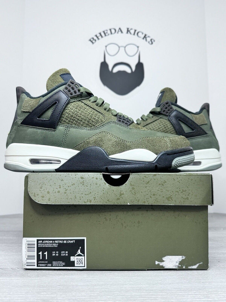 Size 11 - Air Jordan 4 Retro SE Craft Olive FB9927-200 Preowned Authentic