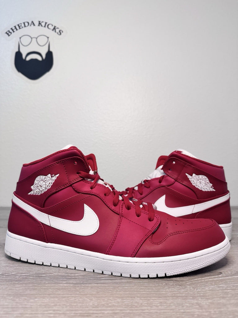 Size 16 - Nike Air Jordan 1 Mid Gym Red 2.0 Mens 554724-600 Preowned Og