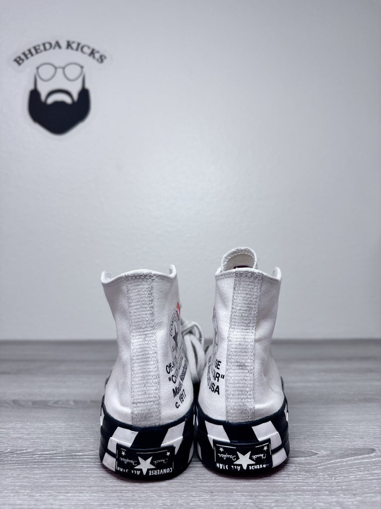 Size 6M/8W - Off White x Converse Chuck Taylor All Star 70 Hi White 163862C