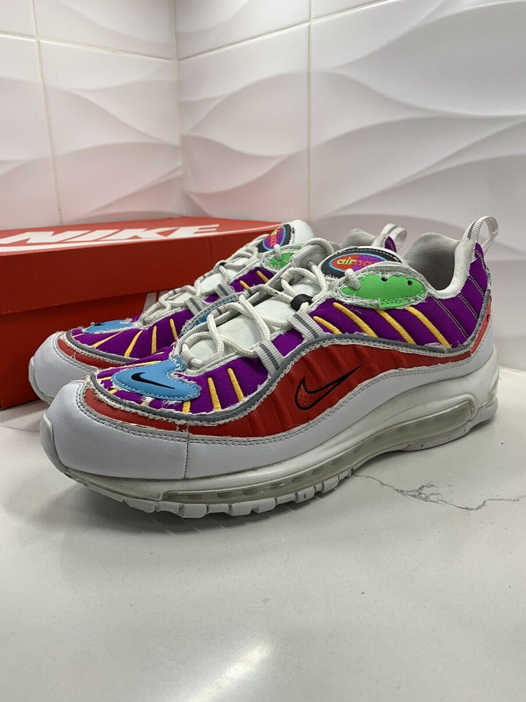 NIKE W AIR MAX 98 LX 'Cut Away' SZ12 WMNS 2020 CJ0634-101 White Multicolor